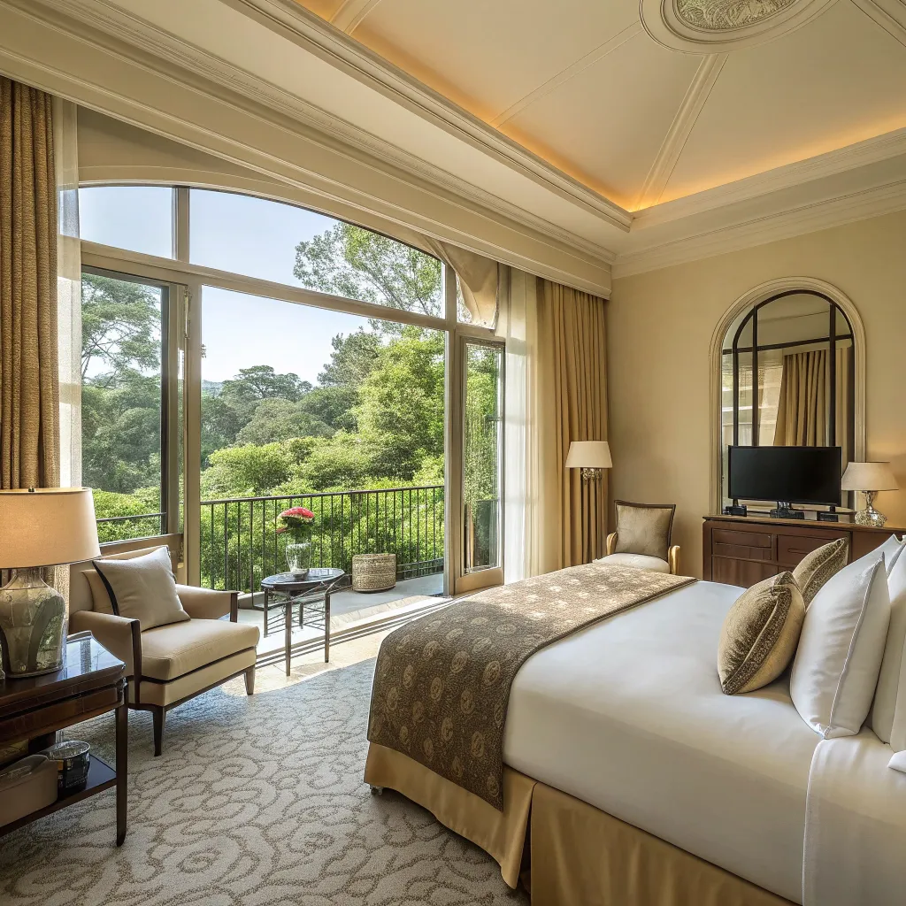 Luxury Suite overlooking garden greenery